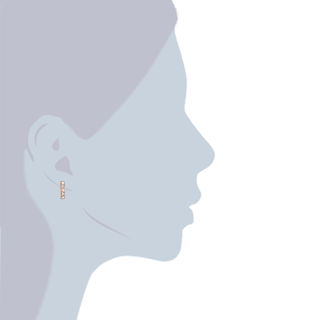 Creolen Sterling Silber roségold Zirkonia weiß