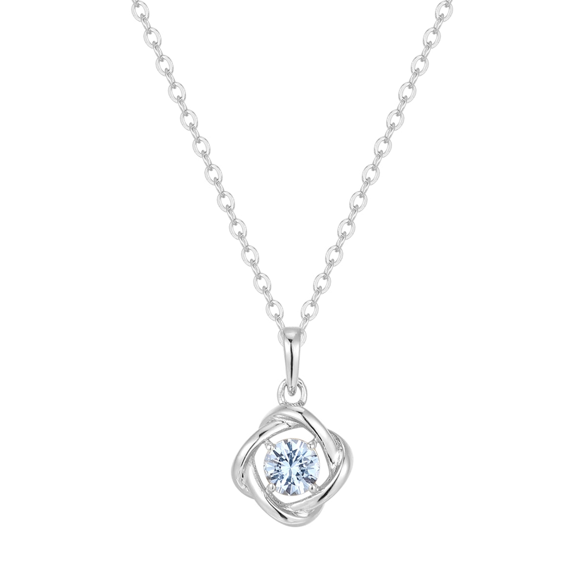 Kette mit Anhänger Sterling Silber Spinell (synth.) blau