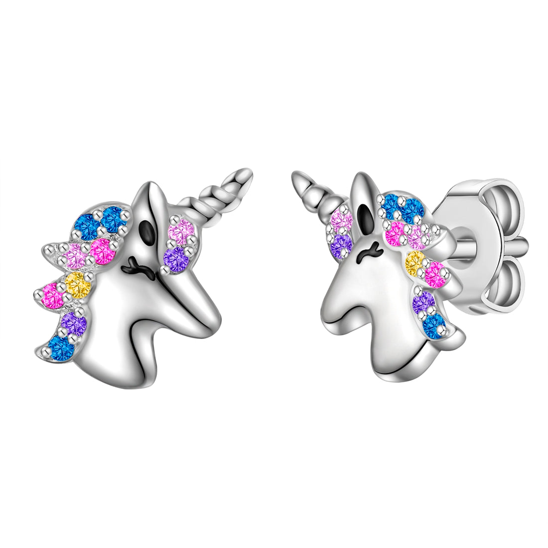Ohrstecker Sterling Silber Zirkonia multicolor