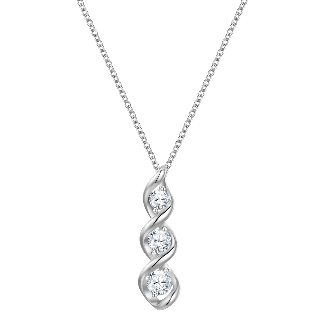 Kette mit Anhänger Sterling Silber Zirkonia weiß