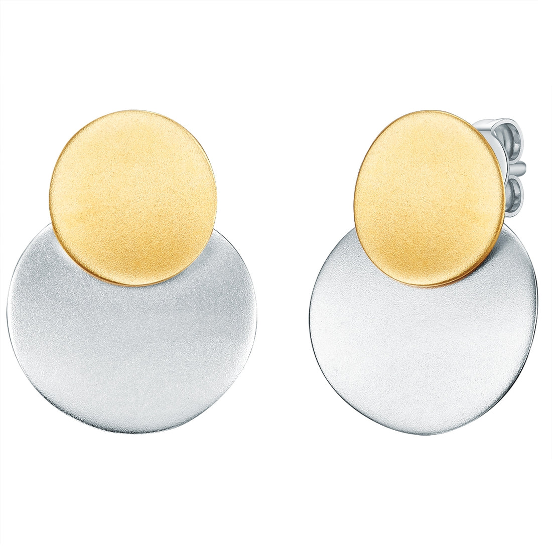 Ohrstecker Sterling Silber bicolor