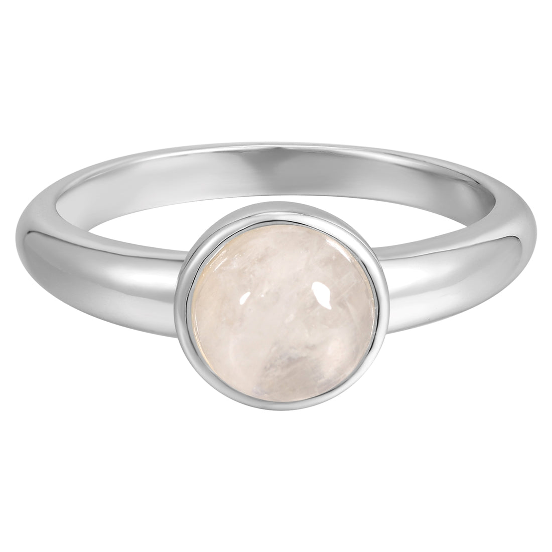 Ring Sterling Silber Mondstein weiß