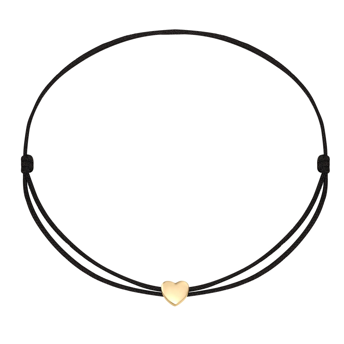 Armband Sterling Silber gelbgold Textil (schwarz)