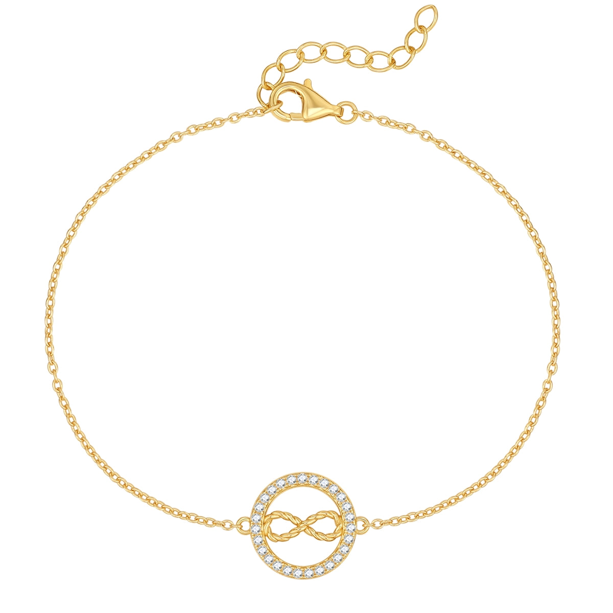 Armband Sterling Silber gelbgold Zirkonia weiß