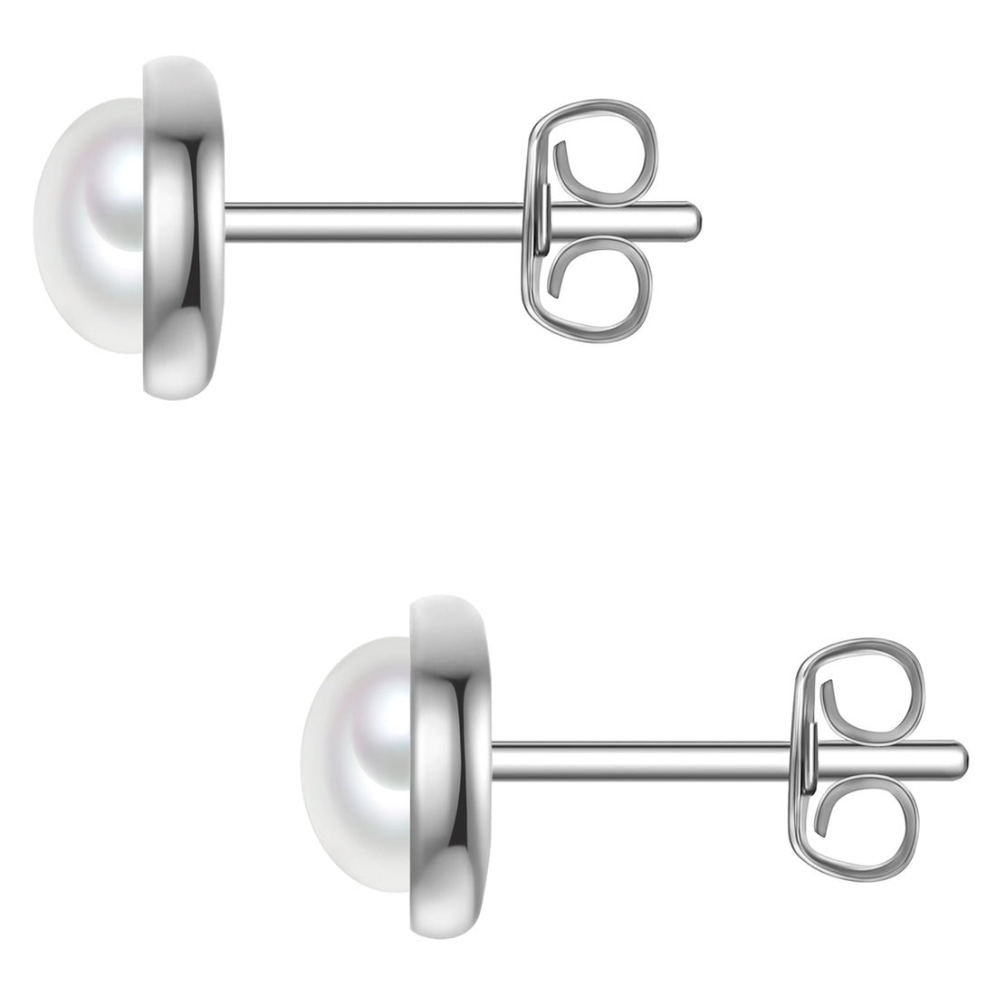 Ohrstecker Sterling Silber Muschelkernperle weiß