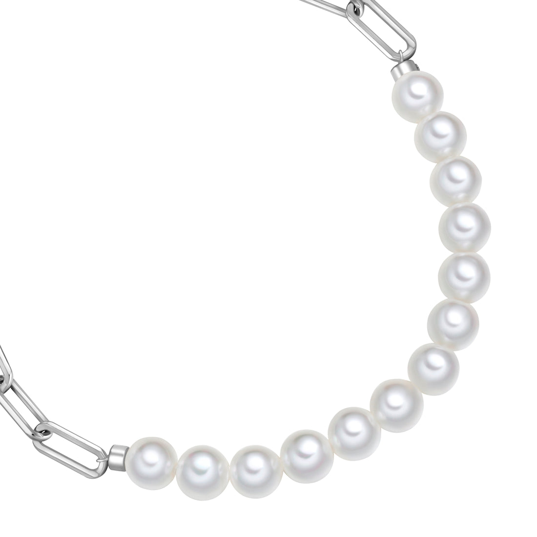Armband Sterling Silber Muschelkernperle weiß